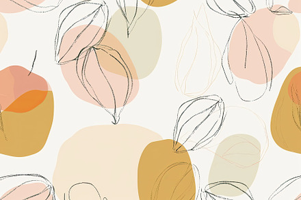 Minimalist organic & fruits pattern, a Background Photo by Virgo Studio