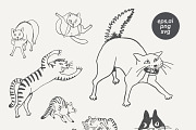 Funny Cats Line Art Bundle, an Illustration by Anastasiya Klempach (Thumbnail 10 of 19)