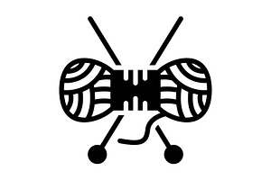 Wool wool ball solid icon, a Solid Icon by Creative priyanka