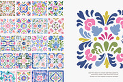 floral folk art motif clipart set, a Decorative Illustration by Patishop Art (Thumbnail 3 of 6)