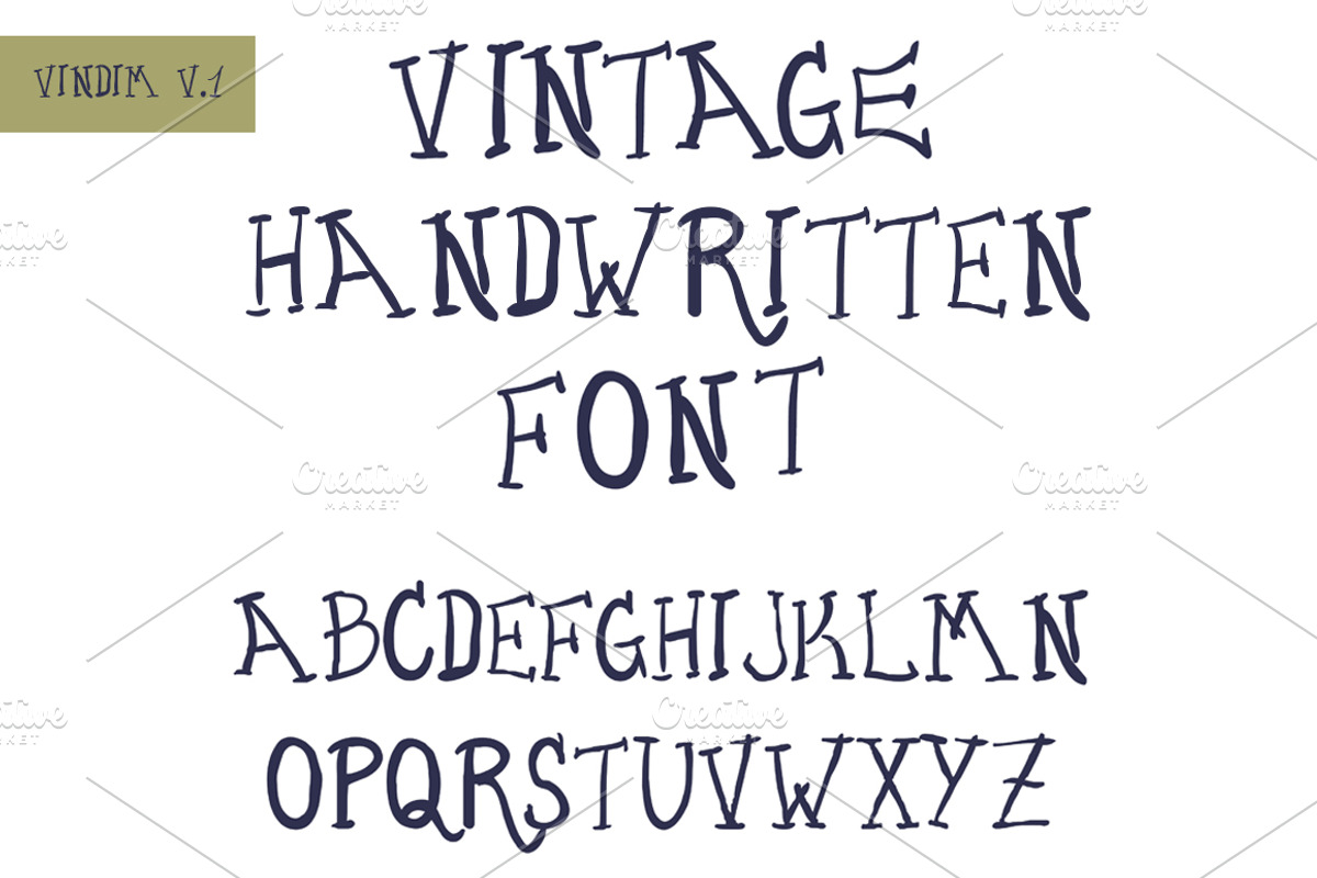 Vintage handwritten font