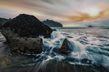 Sunset at the beach featuring beach, sun, and sunset, a Nature Photo by Jeff Schwartz Photography