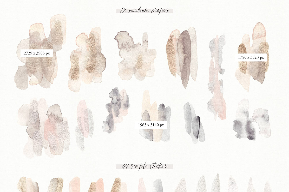 Heartful watercolor textures, a Texture Graphic by eclosque (Photo 8 of 9)