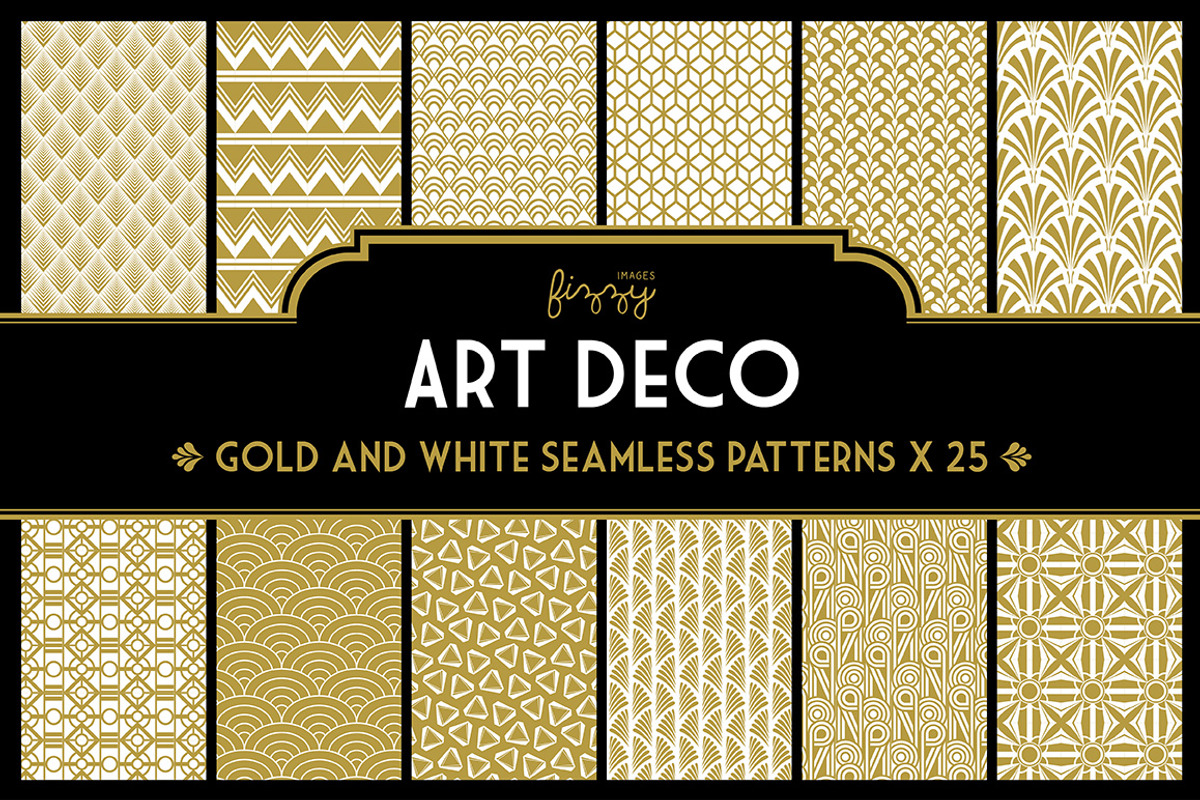 100 x Art Deco Gold Bundle preview 3