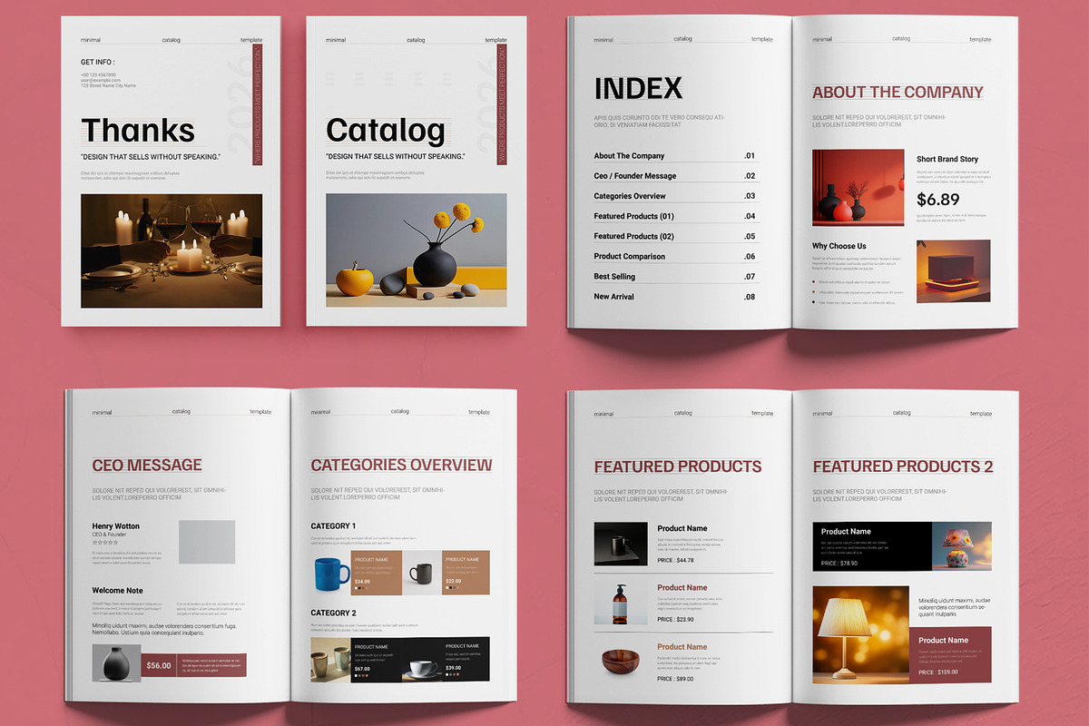 Minimal Product Catalog Layout