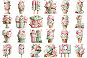 Whimsical Summer Ice-cream Clipart, an Illustration by Black Bird Studio (Thumbnail 2 of 5)