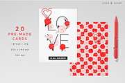 Cute Valentines Day graphic set, a Decorative Illustration by @olga.angelloz (Thumbnail 5 of 10)