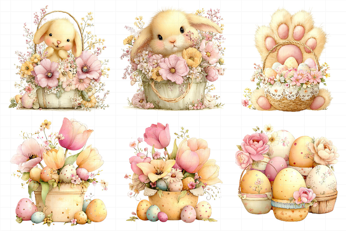 Easter Eggs Basket Clipart, an Illustration by Daily.Designs (Photo 7 of 8)