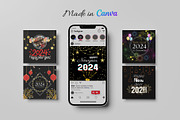2024 New Year 10 Instagram template, a Social Media Template by Waliullah Solutions (Thumbnail 1 of 4)