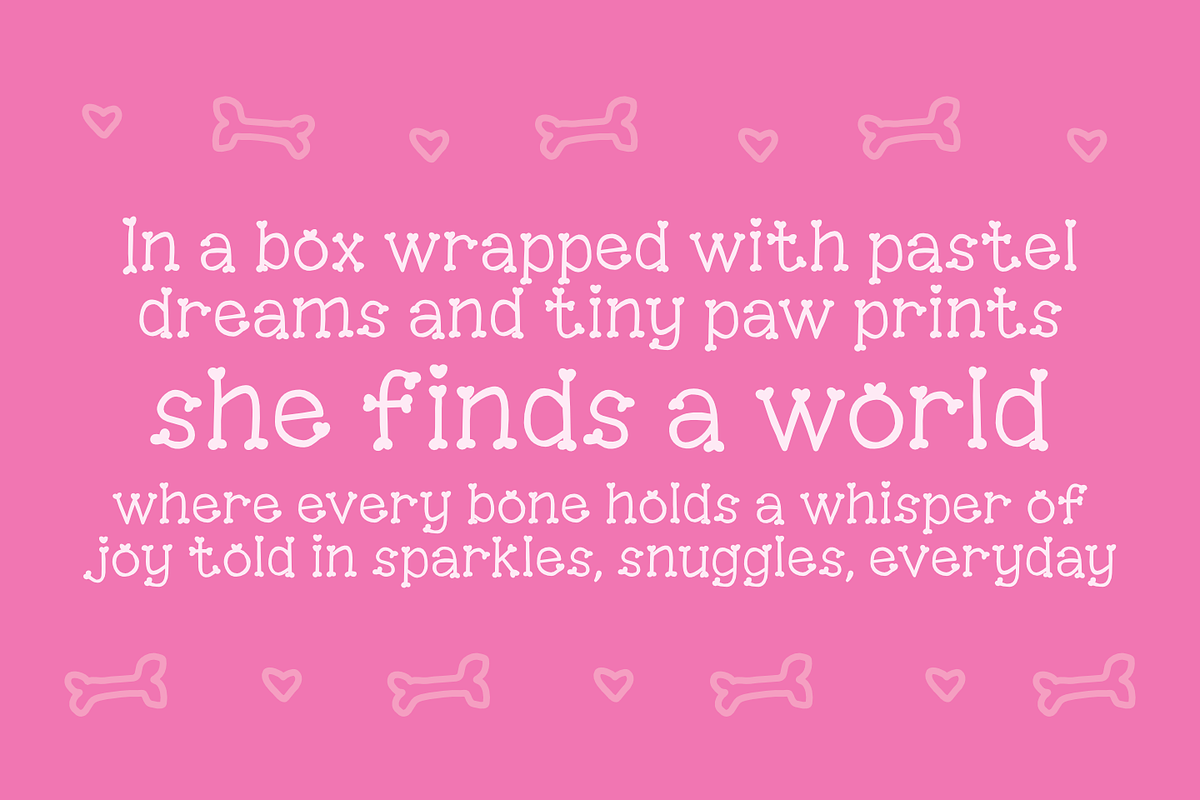 Bonelov – Lovely Bone Shaped Font, a Font by TypeTasty Font (Photo 9 of 9)