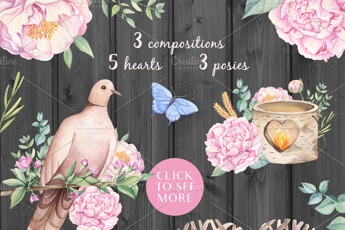 The Turtledove-Watercolor Set, an Illustration by Irina Diasli (Photo 3 of 6)