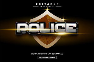 Police 3D Editable Text Effect