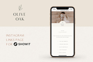 Elegant Showit Instagram Link in Bio, a Landing Page Template by Wonderlik Webdesign
