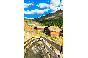 Traditional wooden houses in Findeln, an Architecture Photo by Leonid Andronov
