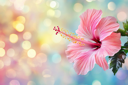 Pink hibiscus flower in full bloom a, a Photo by Iftikhar Alam