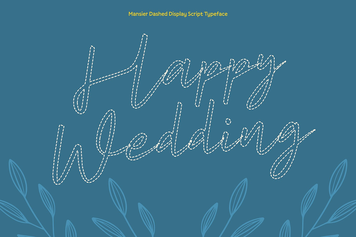 Mansier Dashed, a Script Font by Craft Supply Co. (Photo 7 of 8)