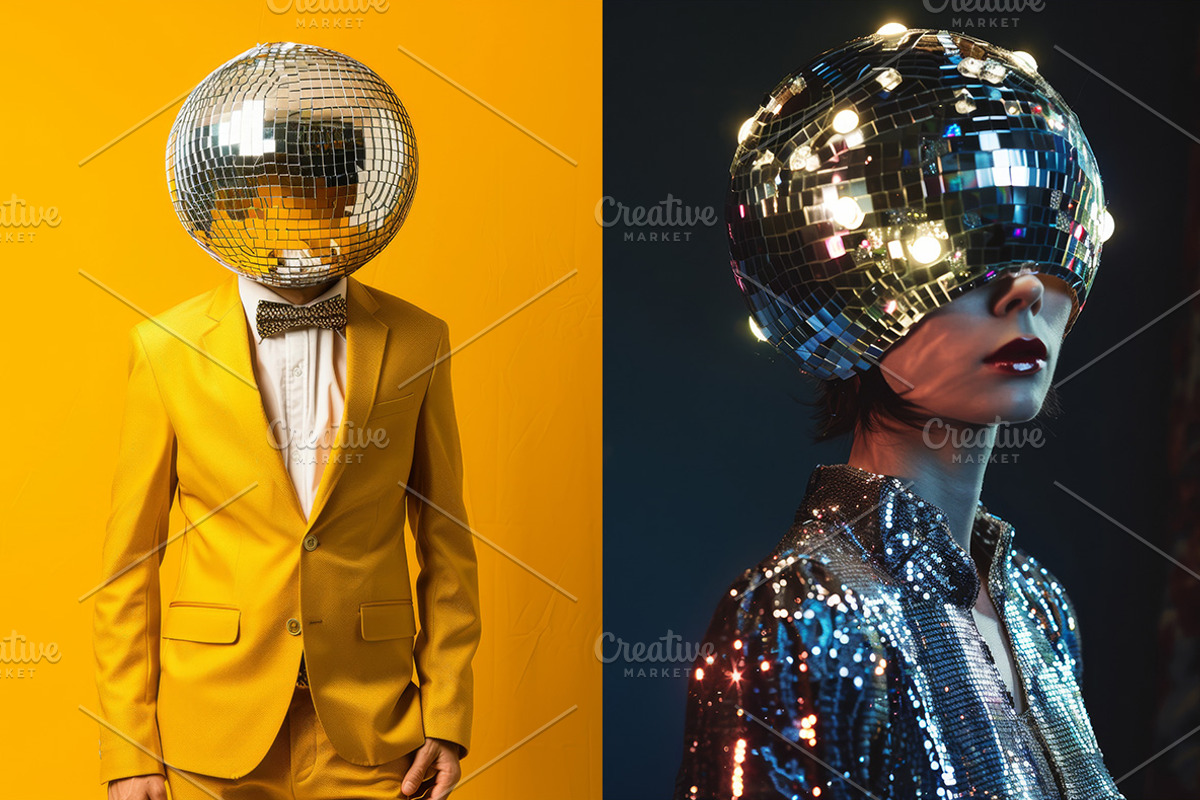 41 Disco ball heads, a Person Photo by Handmadefont (Photo 9 of 9)