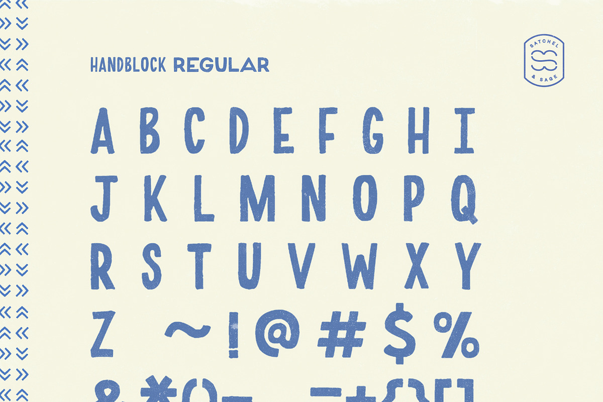 HandBlock Bold & Regular, a Font by Satchel & Sage (Photo 6 of 7)