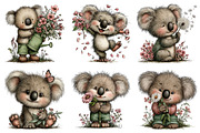 Whimsical Spring Koala Clipart, an Illustration by Dream Creation (Thumbnail 3 of 7)