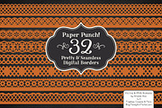 Pumpkin Lace Border Clipart, an Illustration by Amanda Ilkov (Thumbnail 2 of 5)