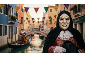 Person in a white mask with an, an Architecture Photo by Igor Tichonow