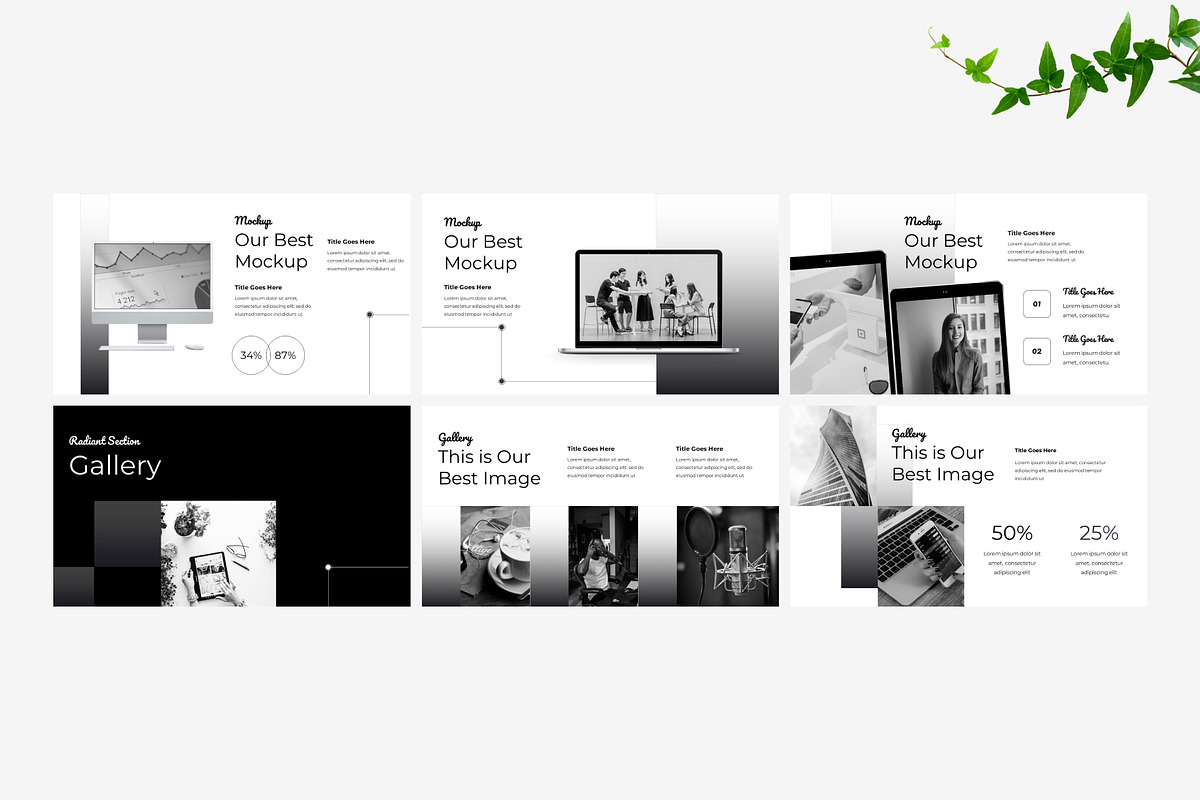 Black & White Minimalist Pitch Deck, a Presentation Template by Eklip Studio (Photo 4 of 6)