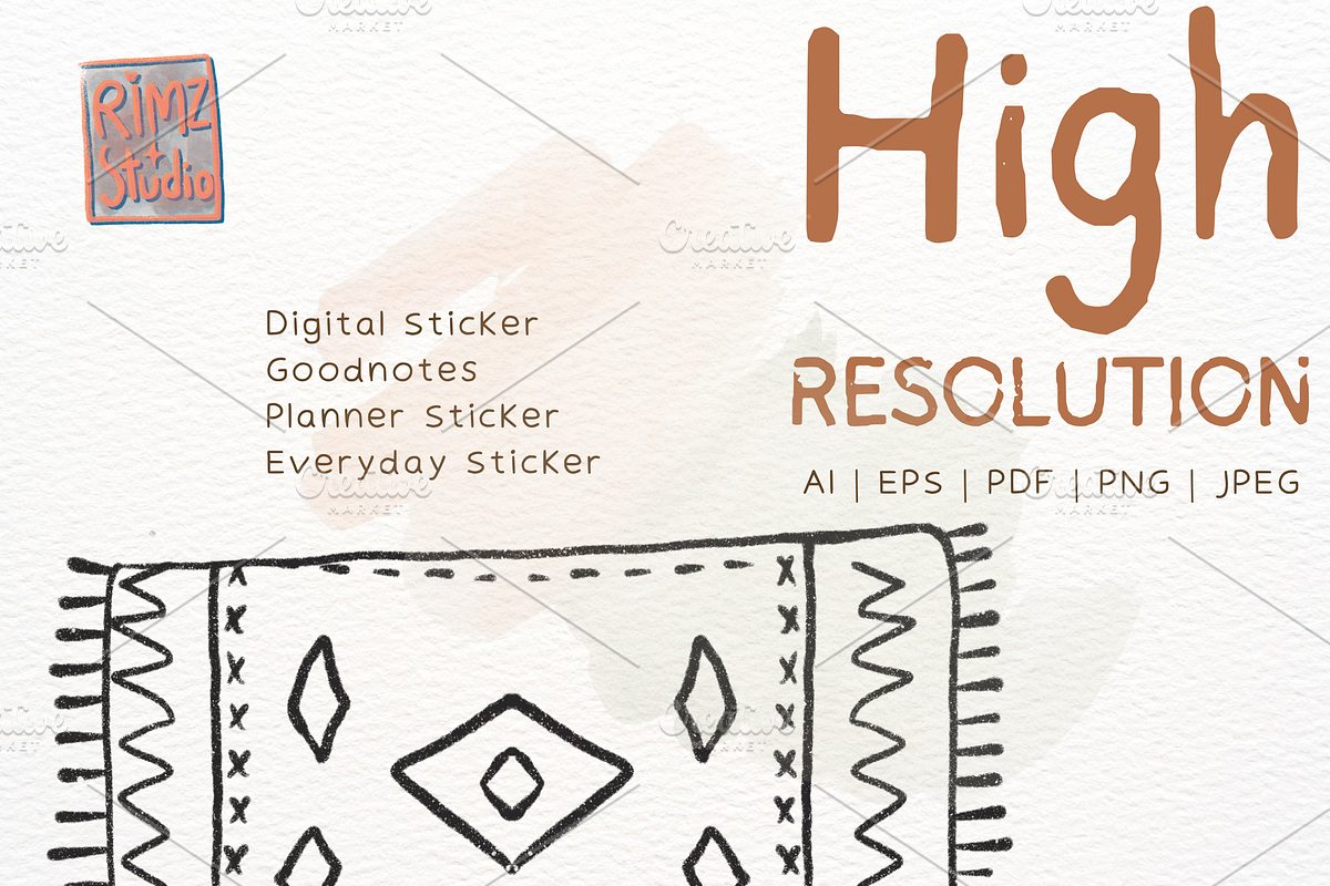 Hand Drawn Boho Vector Kit, an Object Illustration by RimzStudio (Photo 2 of 7)