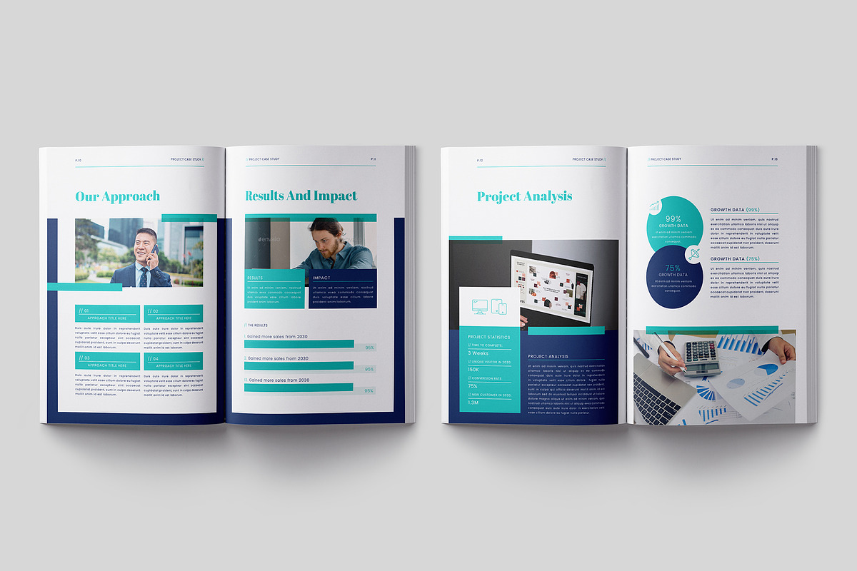 Case Study Template, a Brochure Template by Designsoul14 (Photo 8 of 10)