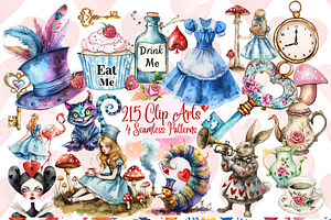 Alice In Wonderland 215 Cliparts