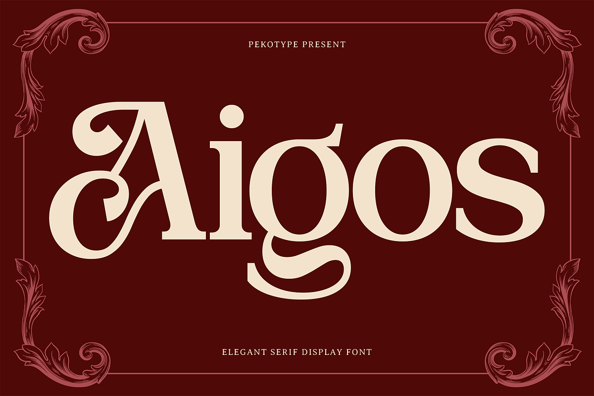 Aigos - Elegant Serif Display Font, a Serif Font by Pekotype (Photo 1 of 15)