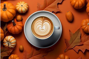 Pumpkin Spice Late. Generate Ai