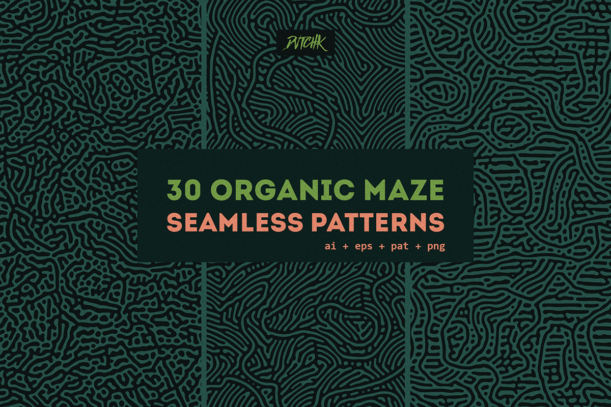 Organic Maze Seamless Patterns, a Pattern Graphic by dvtchk (Photo 9 of 12)