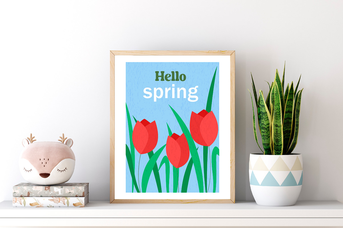 Set of spring cards with flowers, a Card Template by Tati_Kli (Photo 2 of 5)
