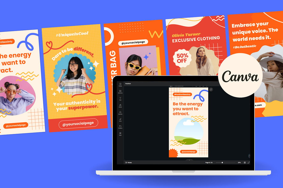 30 Bold Social Media Story Templates, a Templates & Theme by TemplateCastleStore (Photo 5 of 10)