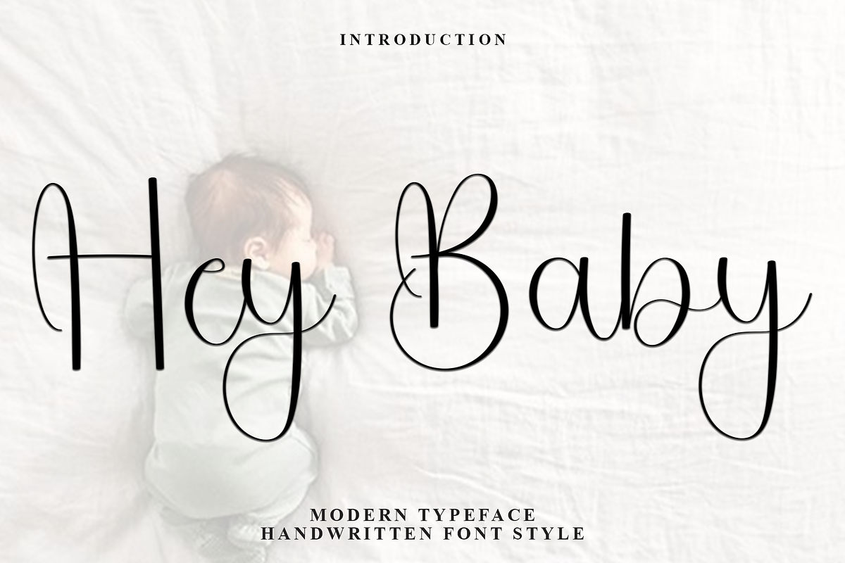 Hey Baby, a Handwritten Font by InermediaSTUDIO (Photo 1 of 8)