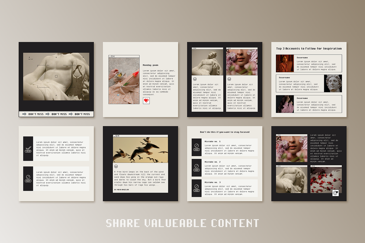 Retro Instagram Template | Canva, a Social Media Template by Bonumo (Photo 6 of 13)