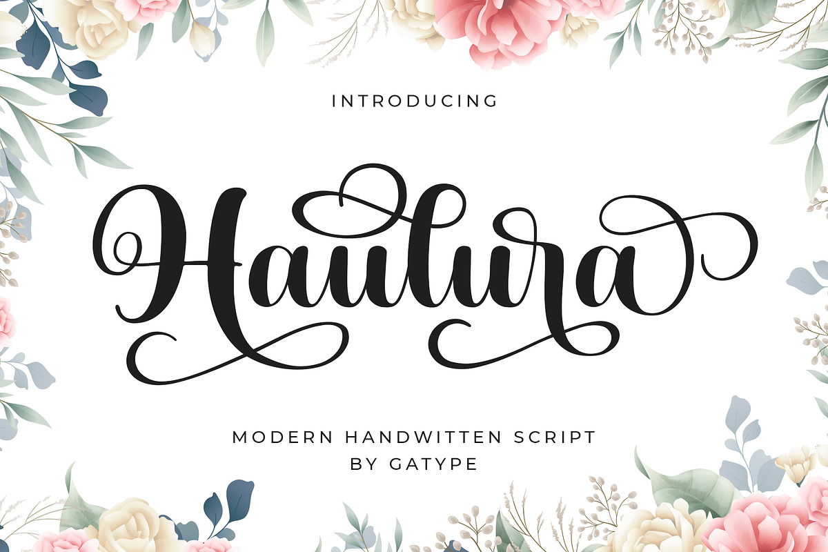 Haulura, a Script Font by Gatype (Photo 1 of 8)