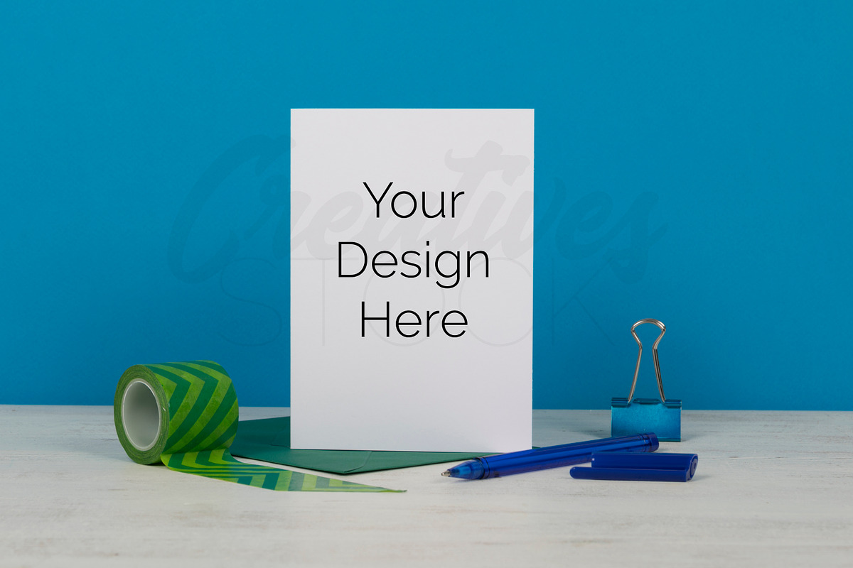 A6 Blue Greeting Card Bundle, a Print Template by Creatives STOCK (Photo 4 of 7)