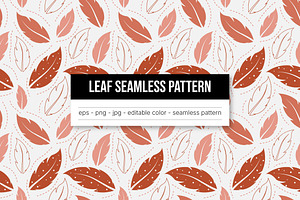 Modern Leaf Seamless Pattern