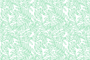 Vector Pattern Mint Leaves Outline