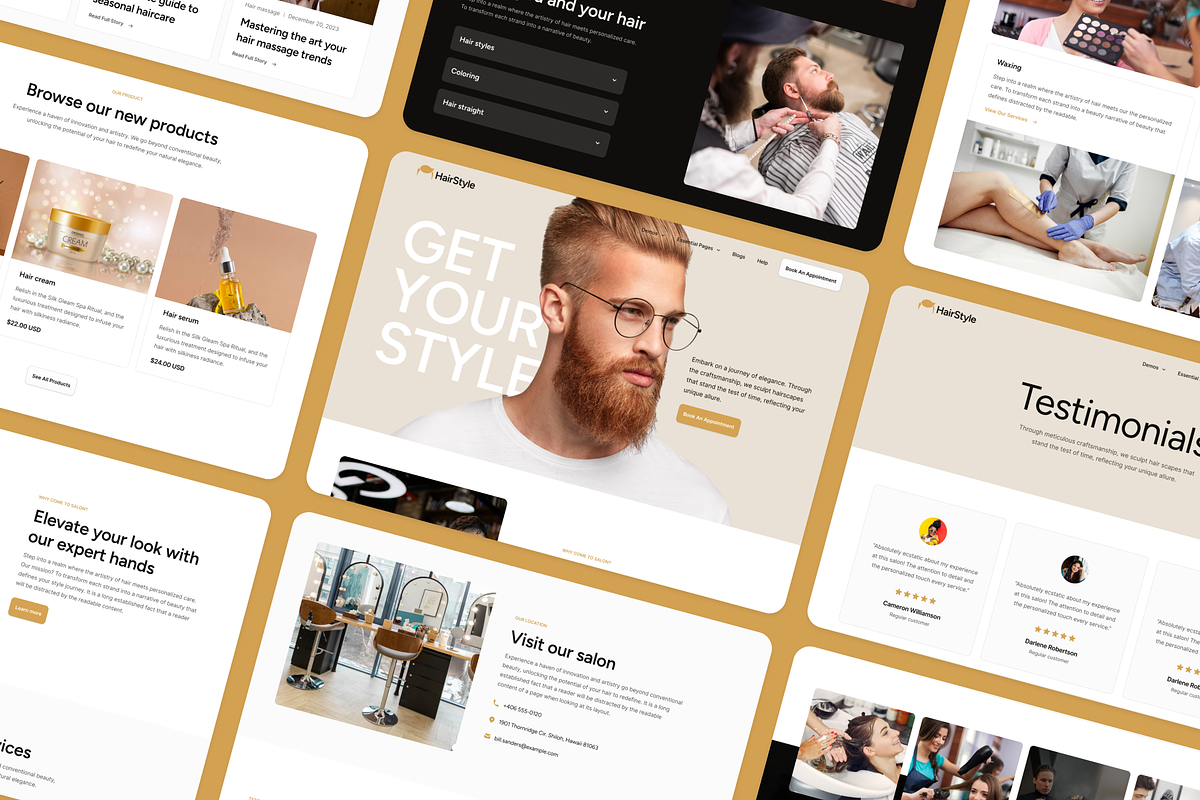 HairStyle - Small Business Figma, an UI Kit Template by FinestDevs (Photo 8 of 8)