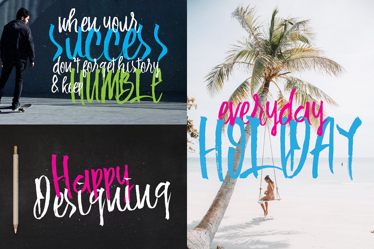 Hui Boled Hand Brush Typeface preview 3