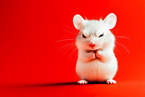 Angry White Cartoon Mouse, an Animal Photo by Ales Munt