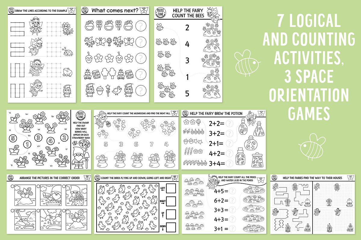 Woodland fairy coloring games, an Education Illustration by Lexi Claus (Photo 6 of 17)