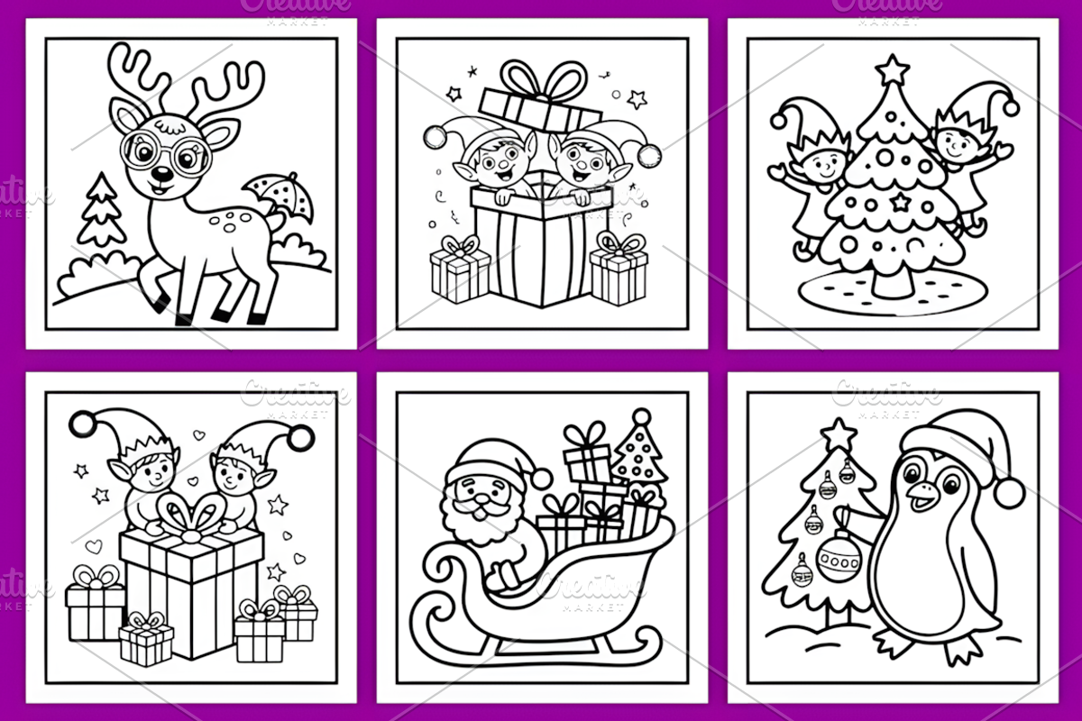 Cozy Christmas Coloring Book, a Seasonal Illustration by Coco Bloom (Photo 2 of 4)