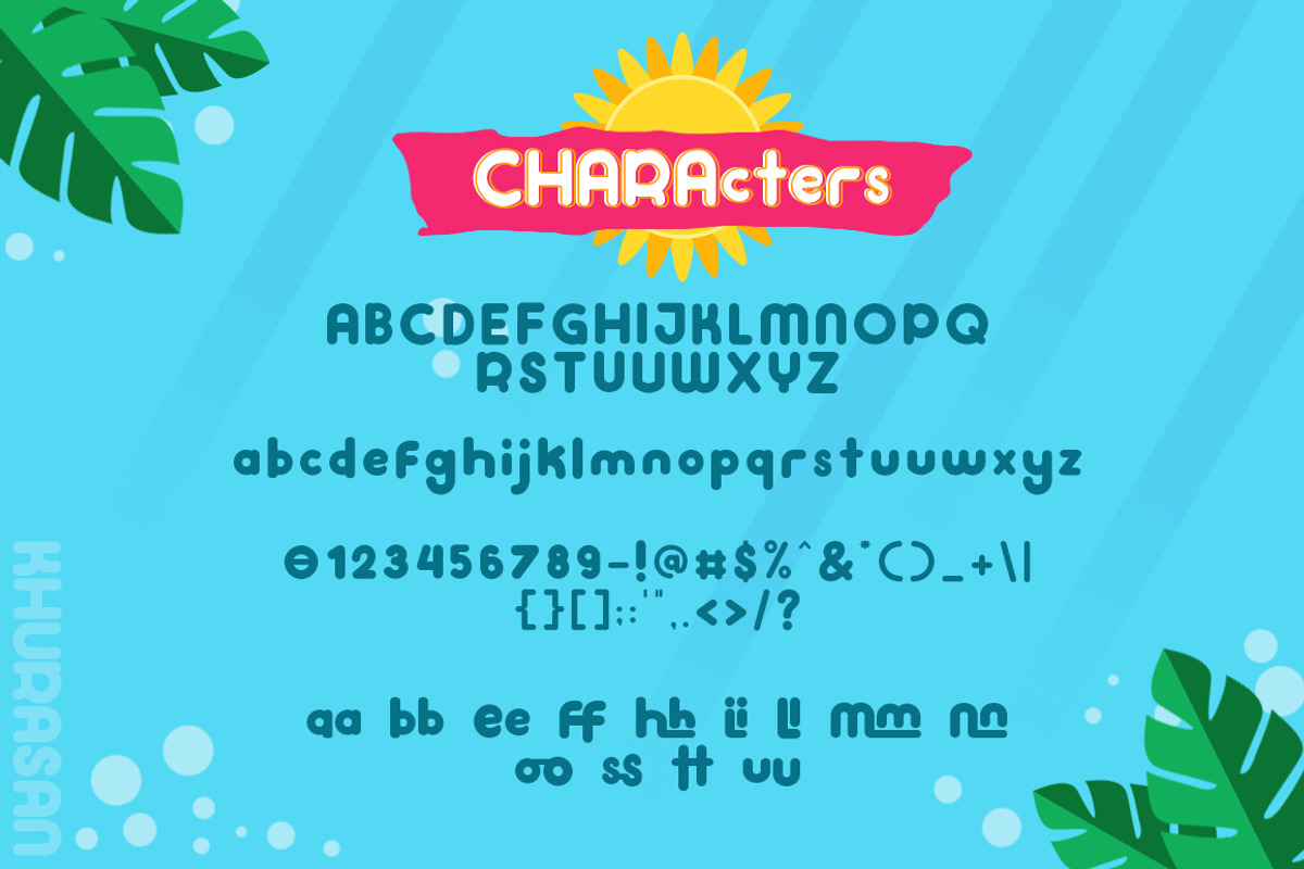 Hi Summer Layered Font preview 5
