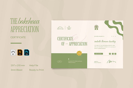 Bakehaus Appreciation - Certificate
