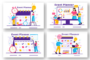 12 Event Planner Illustration