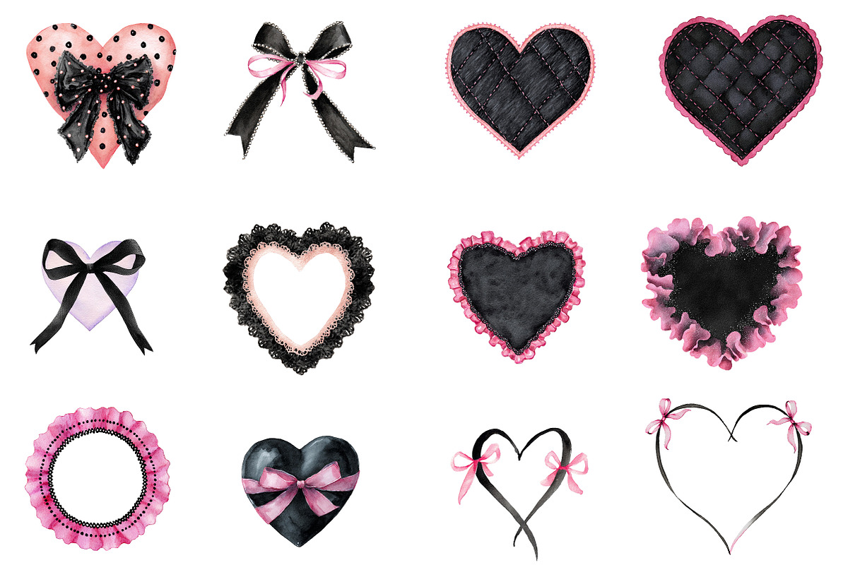Black & Pink Coquette Frame, an Illustration by Designworld (Photo 2 of 4)