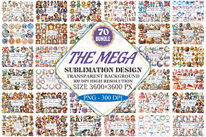The Mega Sublimation Clipart Huge Bu, a Graphic by designcity5